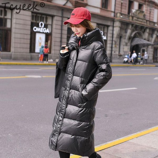 tcyeek winter woman coats 2019 fashion women's down jacket light duck down jackets hooded thick warm long coat hiver 8011-1lw8581, Black
tcyeek winter woman coats 2019 fashion women's down jacket light duck down jackets hooded thick warm long coat hiver 8011-1lw8581, Black