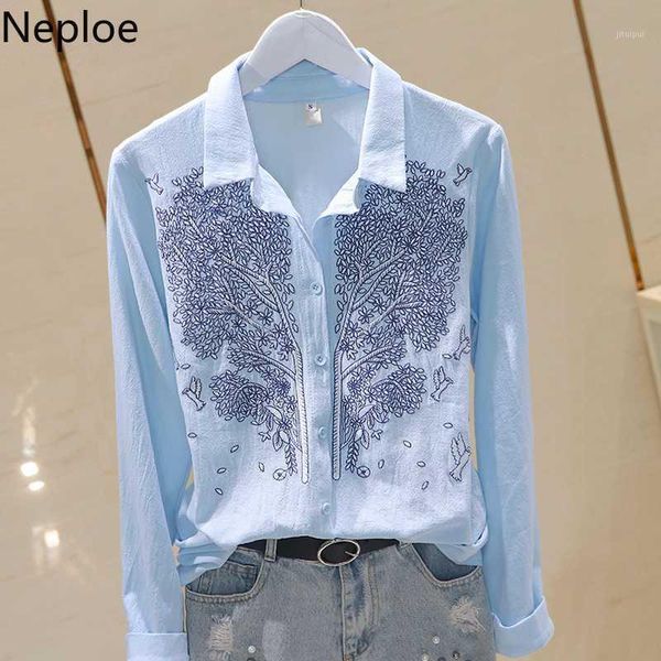 neploe cotton linen blusas korean women elegant blouse floral embroidery long sleeve shirt 2020 spring summer new 571411, White
neploe cotton linen blusas korean women elegant blouse floral embroidery long sleeve shirt 2020 spring summer new 571411, White