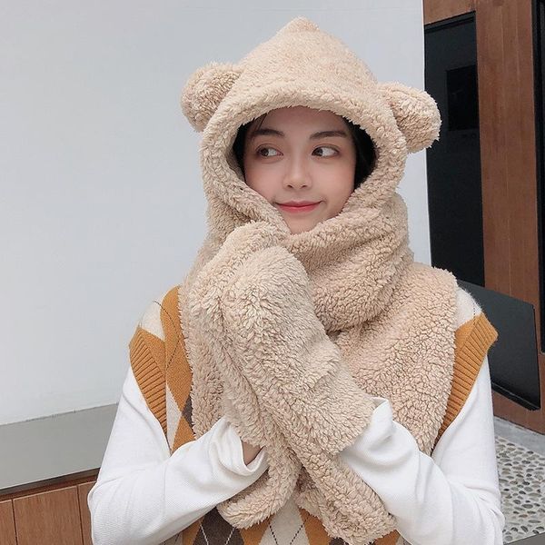 kenshelley lamb cashmere hat female autumn and winter cute hooded scarf hat warm and cold ear protection cotton, Blue;gray
kenshelley lamb cashmere hat female autumn and winter cute hooded scarf hat warm and cold ear protection cotton, Blue;gray