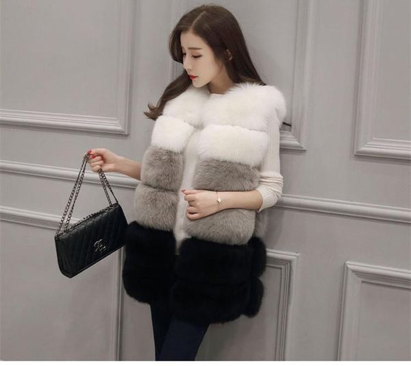 women's fur & faux winter autumn fashion european and american style regular section hit color sheep sleeveless vest jacket for women, Black
women's fur & faux winter autumn fashion european and american style regular section hit color sheep sleeveless vest jacket for women, Black