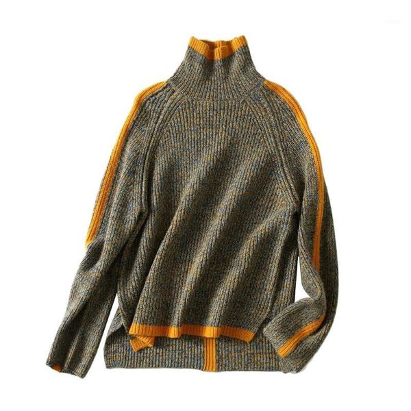 2021 knit sweater loose lazy wind contrast color floral yarn thickened high neck wool sweater autumn winter wear women1, White;black
2021 knit sweater loose lazy wind contrast color floral yarn thickened high neck wool sweater autumn winter wear women1, White;black