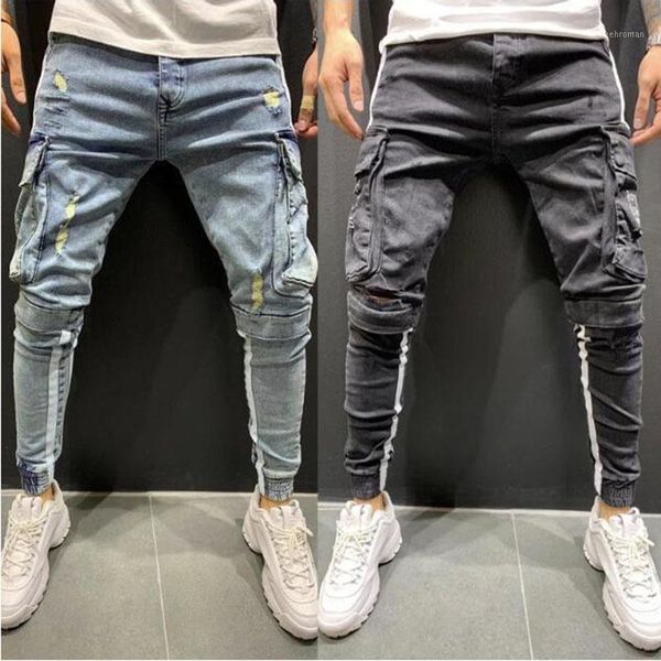 the -selling men's trousers with multi-pocket slim jeans are in europe and america for fall/winter 20201 men's, Blue
the -selling men's trousers with multi-pocket slim jeans are in europe and america for fall/winter 20201 men's, Blue