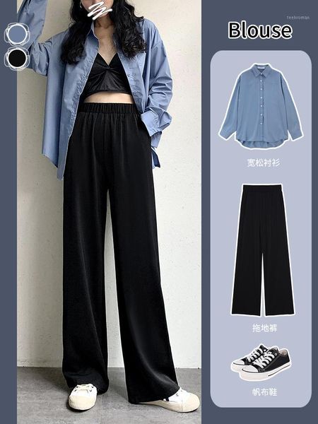 straight casual solid wide leg womens trousers loose streetwear suit korean chic pants women high waist plus size spring1 women's & cap, Black;white
straight casual solid wide leg womens trousers loose streetwear suit korean chic pants women high waist plus size spring1 women's & cap, Black;white