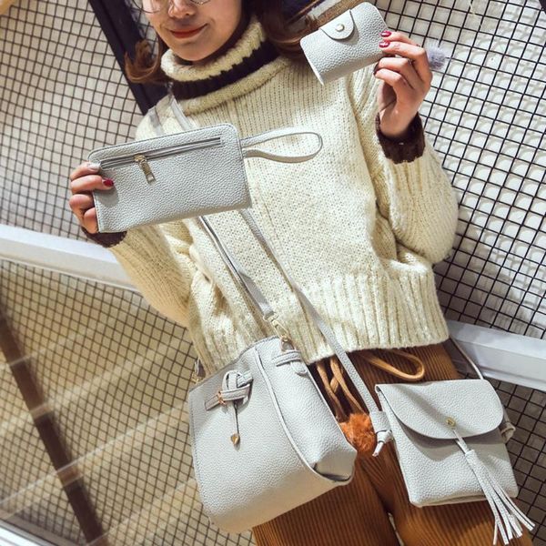 4pcs woman bag set fashion female purse and handbag four-piece shoulder bag tote messenger purse woman casual bags sac main
4pcs woman bag set fashion female purse and handbag four-piece shoulder bag tote messenger purse woman casual bags sac main