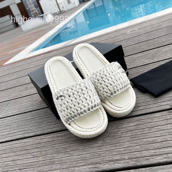 slippers high end quality summer small fragrance sandals women's cashmere handmade wear thick bottomed beach slippers women, Black
slippers high end quality summer small fragrance sandals women's cashmere handmade wear thick bottomed beach slippers women, Black
