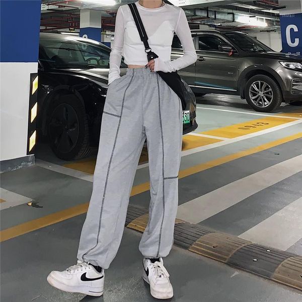 2021 autumn winter fashion solid color women's high waist line design casual sports trousers all-match pants #18271, Black;white
2021 autumn winter fashion solid color women's high waist line design casual sports trousers all-match pants #18271, Black;white
