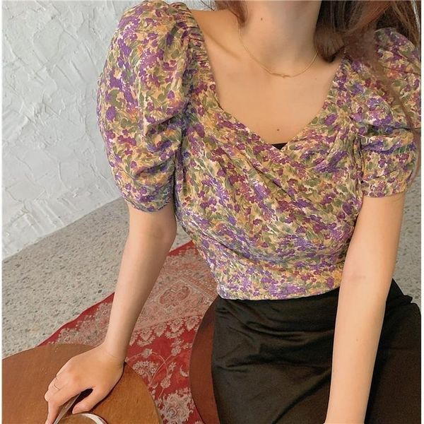 2021 new short puff sleeve floral blouse women chiffon casual spring korean designer lady party clothes 2021 new oblz, White
2021 new short puff sleeve floral blouse women chiffon casual spring korean designer lady party clothes 2021 new oblz, White