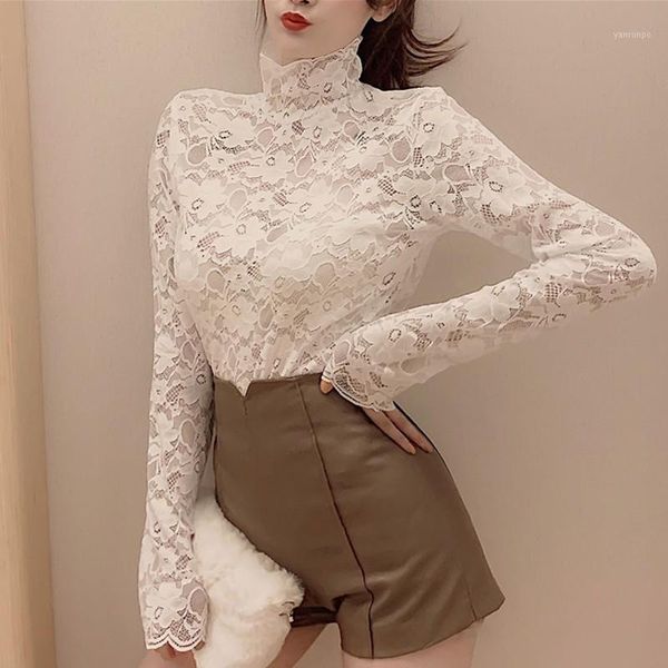 korean women high collar long sleeve t-shirt fashion lace hollow out pullover white female casual solid color tshirt1
korean women high collar long sleeve t-shirt fashion lace hollow out pullover white female casual solid color tshirt1