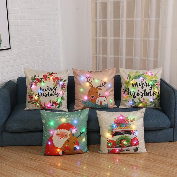 led christmas pillow case cartoon plants creative printing luminous cushion cover home sofa table and chair decorative pillows
led christmas pillow case cartoon plants creative printing luminous cushion cover home sofa table and chair decorative pillows