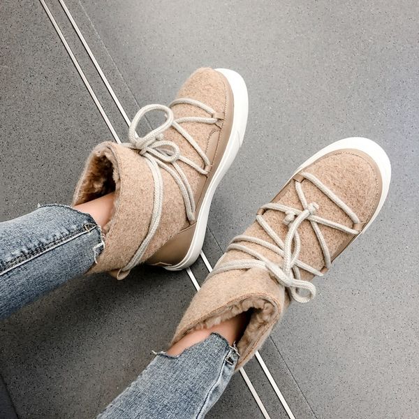 2021 the new snow boots beautiful wool winter women's fashions pink apricot shoes 34-42 t1bv, Black
2021 the new snow boots beautiful wool winter women's fashions pink apricot shoes 34-42 t1bv, Black