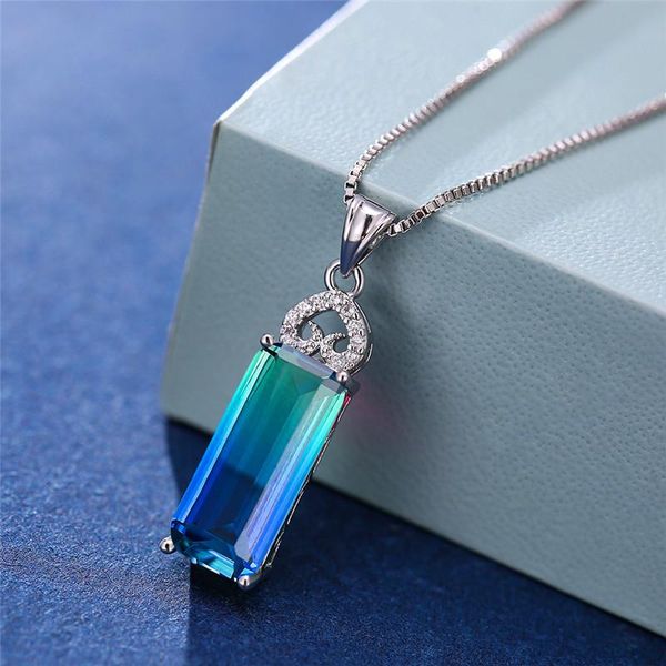 pendant necklaces charm female crystal blue necklace silver color chain for women dainty rainbow wedding
pendant necklaces charm female crystal blue necklace silver color chain for women dainty rainbow wedding