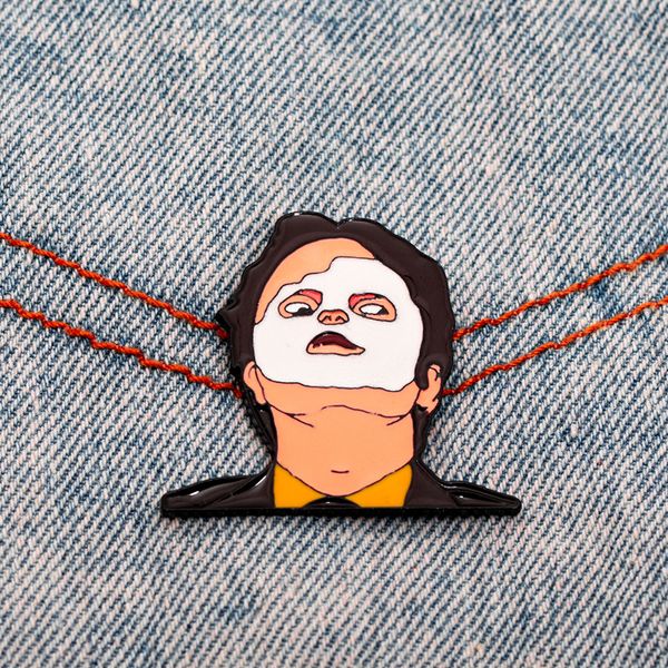 punk office dwight mask brooch pins 2020 movie theme figure metal enamel brooches for boys gift jewelry clothes badges denim shirt lapel pin, Gray
punk office dwight mask brooch pins 2020 movie theme figure metal enamel brooches for boys gift jewelry clothes badges denim shirt lapel pin, Gray