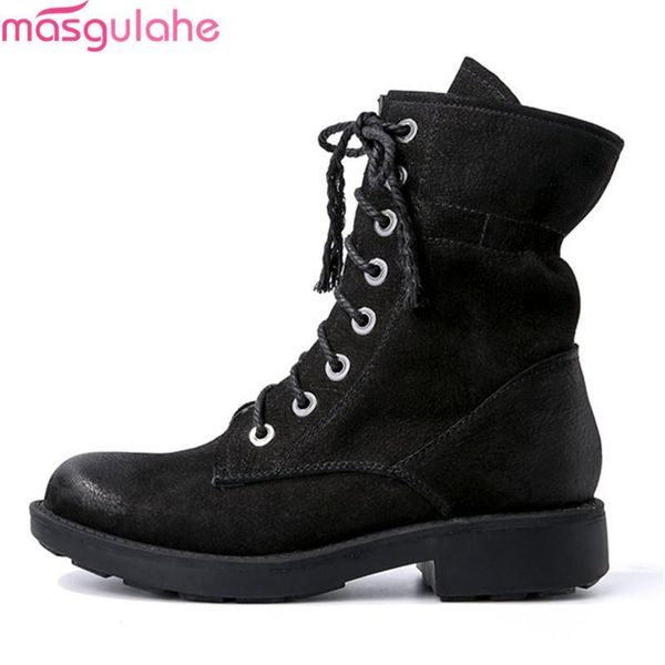 boots masgulahe 2021 suede leather shoes women ankle round toe lace up keep warm snow winter punk woman, Black
boots masgulahe 2021 suede leather shoes women ankle round toe lace up keep warm snow winter punk woman, Black