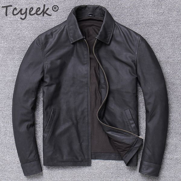 tcyeek streetwear 100% natural genuine leather jacket men autumn spring clothes 2020 moto biker real sheepskin coat jackets lj201029, Black
tcyeek streetwear 100% natural genuine leather jacket men autumn spring clothes 2020 moto biker real sheepskin coat jackets lj201029, Black