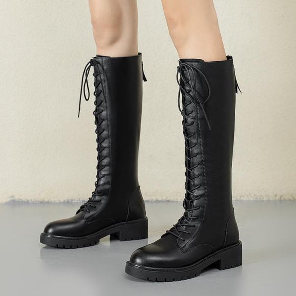 rimocy 2020 autumn winter women black zipper long boots pu leather knee high boots female fashion platform lace up shoes woman
rimocy 2020 autumn winter women black zipper long boots pu leather knee high boots female fashion platform lace up shoes woman