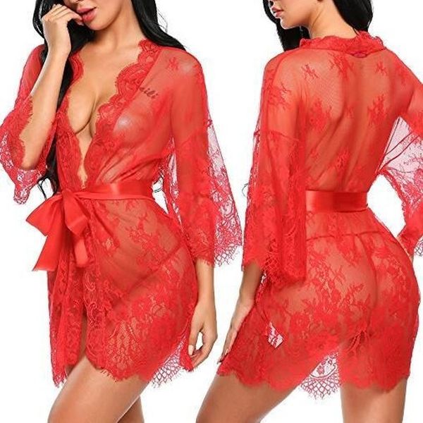 night wear luxury ladies lingerie set pajamas designer lace backless dress home date french romantic dress, Black;red
night wear luxury ladies lingerie set pajamas designer lace backless dress home date french romantic dress, Black;red