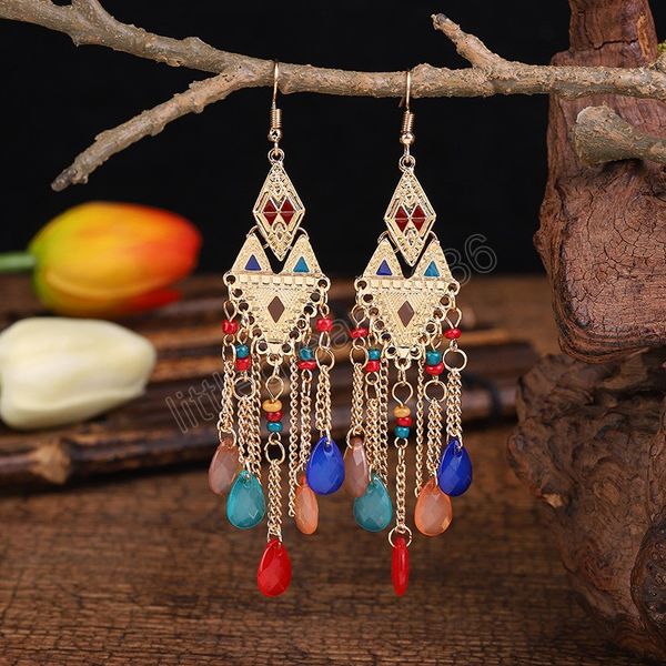 boho geometric drop dangle long tassel earrings for women handmade chain gold color female fashion jewelry, Silver
boho geometric drop dangle long tassel earrings for women handmade chain gold color female fashion jewelry, Silver