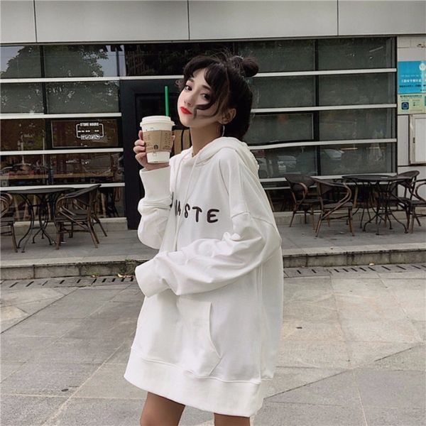 fezuq 2019 febur letter loose embroidered plus versatile women's hooded clothing coat coat hoodie embroidered hoodie thin, Black
fezuq 2019 febur letter loose embroidered plus versatile women's hooded clothing coat coat hoodie embroidered hoodie thin, Black