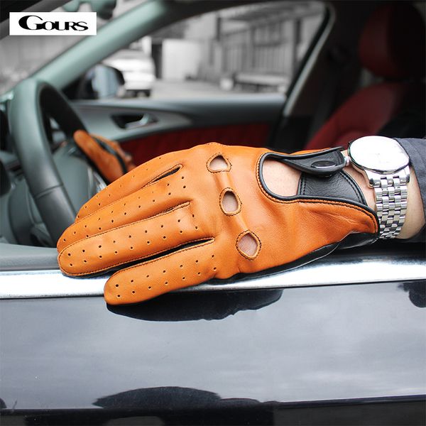 gours spring men' genuine leather gloves fashion black driving unlined goatskin finger gloves new arrival gsm047 201020, Blue;gray
gours spring men' genuine leather gloves fashion black driving unlined goatskin finger gloves new arrival gsm047 201020, Blue;gray