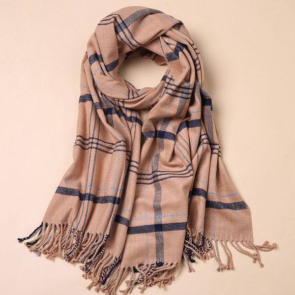 thickened scarf women's autumn and winter warm plaid long bib korean versatile shawl tassel, Blue;gray
thickened scarf women's autumn and winter warm plaid long bib korean versatile shawl tassel, Blue;gray