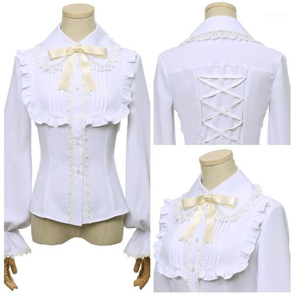 women girls shirt lolita shirt blouse sweet white lace long sleeve vintage ruffle stand up collar blouses1, Silver
women girls shirt lolita shirt blouse sweet white lace long sleeve vintage ruffle stand up collar blouses1, Silver