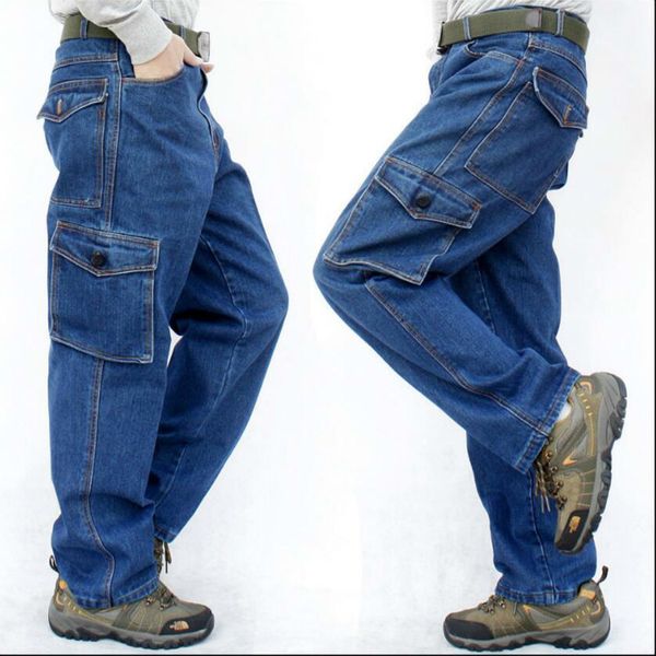 2020 s-3xl repair men's loose machine jeans large size resistant to the use tools denim right multi-pocket working pants 523n, Blue
2020 s-3xl repair men's loose machine jeans large size resistant to the use tools denim right multi-pocket working pants 523n, Blue