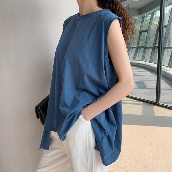 ldte8 4 color 2 round rakuten side irregular stitching t-shirt temperament light neck japanese cooked sleeveless t-shirt nyfwo, White
ldte8 4 color 2 round rakuten side irregular stitching t-shirt temperament light neck japanese cooked sleeveless t-shirt nyfwo, White