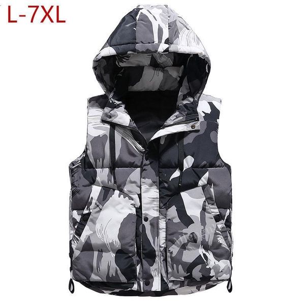 7xl spring winter warm hat detachable men vest sleeveless casual camouflage jacket coat for men waistcoat plus large size, Black;white
7xl spring winter warm hat detachable men vest sleeveless casual camouflage jacket coat for men waistcoat plus large size, Black;white