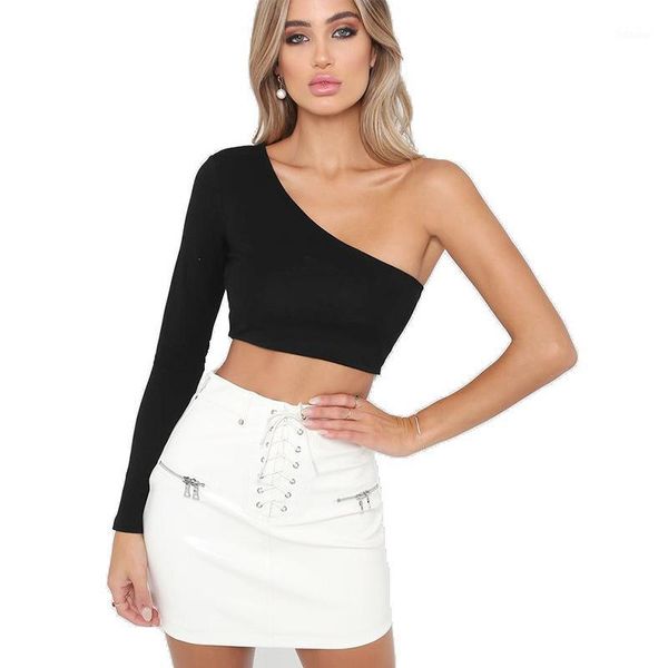 2019 new fashion one shoulder slope neckline movement t shirt women's tshirt white black crop t-shirt vest tank
2019 new fashion one shoulder slope neckline movement t shirt women's tshirt white black crop t-shirt vest tank