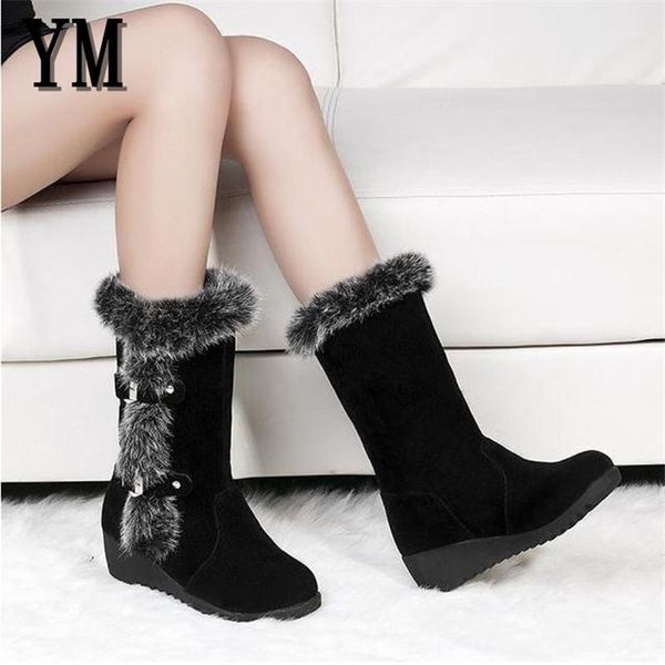 boots 2021 winter women warm fur mid-calf wedges shoes slip-on round toe flats snow muje plus 35-421, Black
boots 2021 winter women warm fur mid-calf wedges shoes slip-on round toe flats snow muje plus 35-421, Black