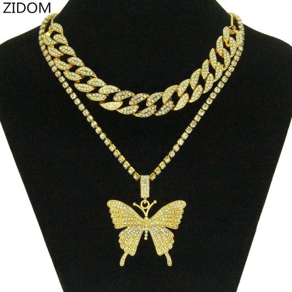 women hip hop iced out bling necklaces butterfly pendant with tennis chain with cuban chain chokers hiphop jewelry fashion gifts, Silver
women hip hop iced out bling necklaces butterfly pendant with tennis chain with cuban chain chokers hiphop jewelry fashion gifts, Silver