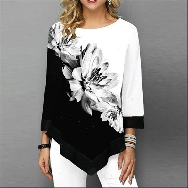 plus size pullovers female floral print t shirt spring autumn casual o neck women irregular t shirt large size 5xl, White
plus size pullovers female floral print t shirt spring autumn casual o neck women irregular t shirt large size 5xl, White