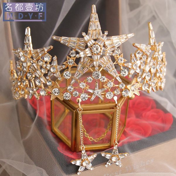 bridal headdress 2019 new atmosphere crown dress hairdressing wedding baroque accessories, Silver
bridal headdress 2019 new atmosphere crown dress hairdressing wedding baroque accessories, Silver