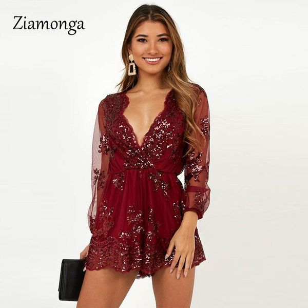 women's jumpsuits & rompers ziamonga autumn v neck overalls for women sequin playsuits boho mesh playsuit bodysuit long sleeve combinai, Black;white
women's jumpsuits & rompers ziamonga autumn v neck overalls for women sequin playsuits boho mesh playsuit bodysuit long sleeve combinai, Black;white