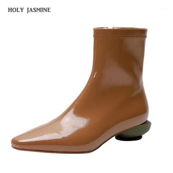 women boots fashion high heel shoes autumn elastic sleeve woman ankle boots patent leather square toe female zip shoes new 20201, Black
women boots fashion high heel shoes autumn elastic sleeve woman ankle boots patent leather square toe female zip shoes new 20201, Black