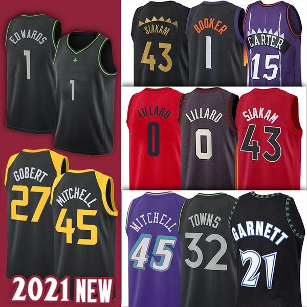 donovan 5 garnett 27 rudy mitchell gobert 0 damian 1 anthony lillard edwards kevin 15 vince 43 pascal carter siakam basketball jerseys, Black
donovan 5 garnett 27 rudy mitchell gobert 0 damian 1 anthony lillard edwards kevin 15 vince 43 pascal carter siakam basketball jerseys, Black