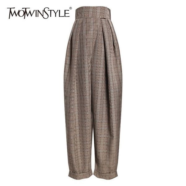 twotwinstyle plaid harem trousers for women high waist ankle length pants female casual fashion clothes spring autumn 201228, Black;white
twotwinstyle plaid harem trousers for women high waist ankle length pants female casual fashion clothes spring autumn 201228, Black;white
