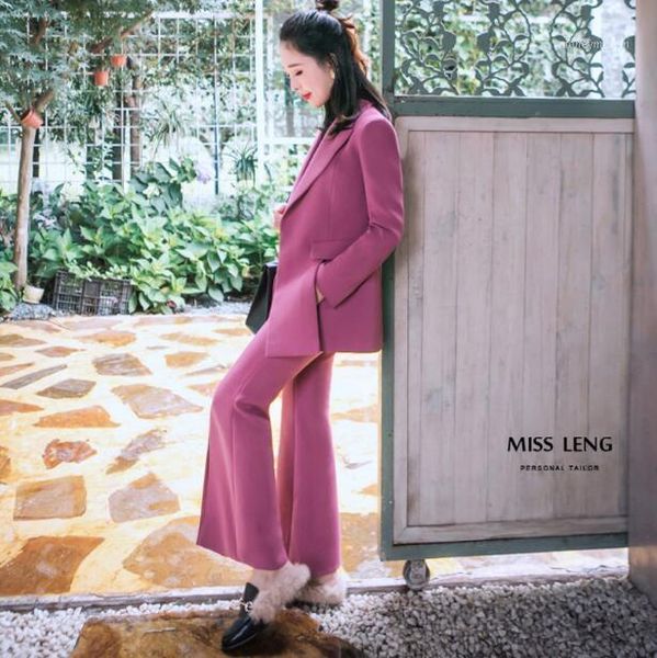 women's wool & blends spring and autumn korean fashion casual small suit set women's temperament split wide leg pants set1, Black
women's wool & blends spring and autumn korean fashion casual small suit set women's temperament split wide leg pants set1, Black