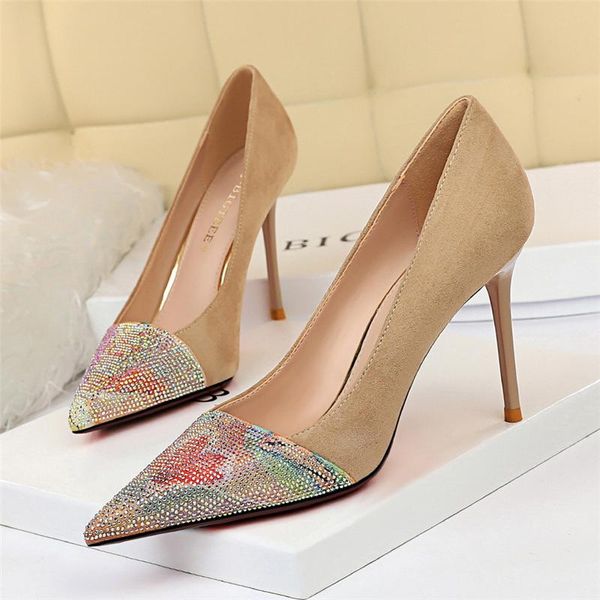 2020 women fetish 9cm high heels pumps stiletto designer bling crystal suede heels glitter rhinestone bridal party shoes, Black
2020 women fetish 9cm high heels pumps stiletto designer bling crystal suede heels glitter rhinestone bridal party shoes, Black