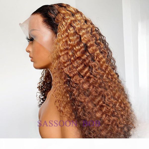 t1b 27 colored ombre curly lace front human hair wigs for women 150% with natural hairline pre plucked remy brazilian bleached, Black;brown 
t1b 27 colored ombre curly lace front human hair wigs for women 150% with natural hairline pre plucked remy brazilian bleached, Black;brown