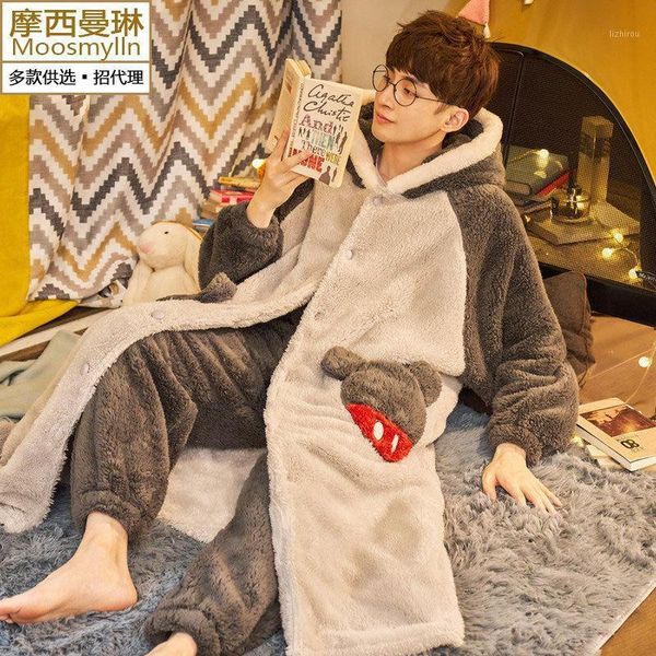 mimi flannel pajamas male dressing gown with thick long winter and velvet students cartoon coral fleece robe winter suit1, Black;brown
mimi flannel pajamas male dressing gown with thick long winter and velvet students cartoon coral fleece robe winter suit1, Black;brown