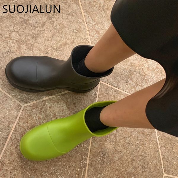 suojialun new brand women rain boots new rubber ladies walking waterproof ankle rainboots casual thick bottom short boot s 201114, Black
suojialun new brand women rain boots new rubber ladies walking waterproof ankle rainboots casual thick bottom short boot s 201114, Black