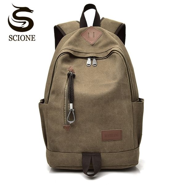 scione stylish men canvas backpack women vintage travel rucksack teenager school bags black/brown large lapbackpacks bookbag t200602
scione stylish men canvas backpack women vintage travel rucksack teenager school bags black/brown large lapbackpacks bookbag t200602