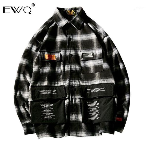 ewq / autumn winter 2019 plaid turn-down collar pockets print long sleeve loose shirt man's korea style temperament jacket ft1921, White;black
ewq / autumn winter 2019 plaid turn-down collar pockets print long sleeve loose shirt man's korea style temperament jacket ft1921, White;black