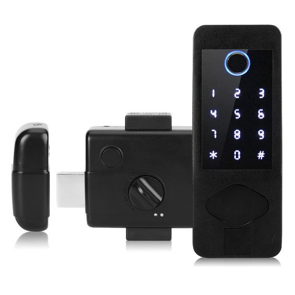 Intelligent Door Lock Bluetooth NFC Remote Voice Control Fingerprint Password Key Card Unlock Anti-Theft Gate Entrance
Intelligent Door Lock Bluetooth NFC Remote Voice Control Fingerprint Password Key Card Unlock Anti-Theft Gate Entrance