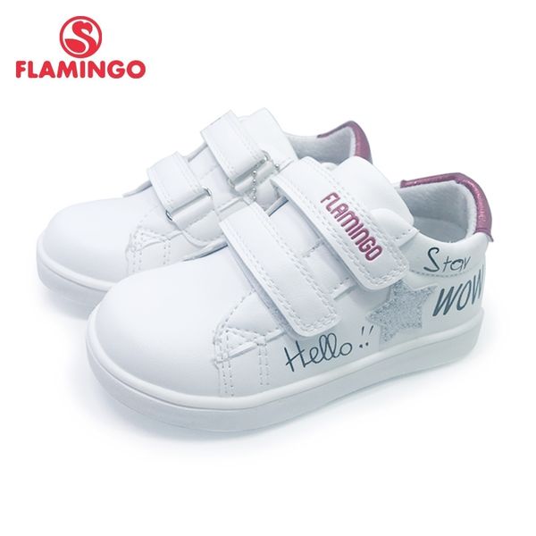 flamingo print spring genuine leather breathable hook& loop outdoor sneakers for girl size 22-27 201p-sw-1785 y201028, Black 
flamingo print spring genuine leather breathable hook& loop outdoor sneakers for girl size 22-27 201p-sw-1785 y201028, Black