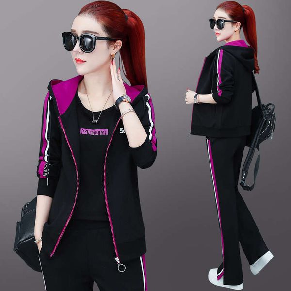 sportswear women's autumn and winter 2020 new thickened plush cotton fashion large size casual clothes 3-piece set, Gray
sportswear women's autumn and winter 2020 new thickened plush cotton fashion large size casual clothes 3-piece set, Gray