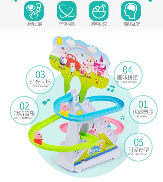 fun pig crawling stairs light music track pink pig electric track puzzle boy girl parent-child interactive toy gift
fun pig crawling stairs light music track pink pig electric track puzzle boy girl parent-child interactive toy gift