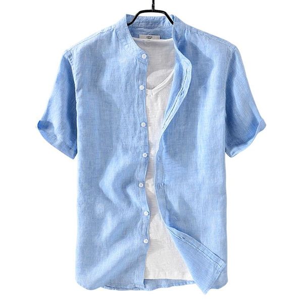 men's casual shirts suehaiwe's brand short sleeve linen shirt men comfortable stand collar flax and cotton male camisa, White;black
men's casual shirts suehaiwe's brand short sleeve linen shirt men comfortable stand collar flax and cotton male camisa, White;black
