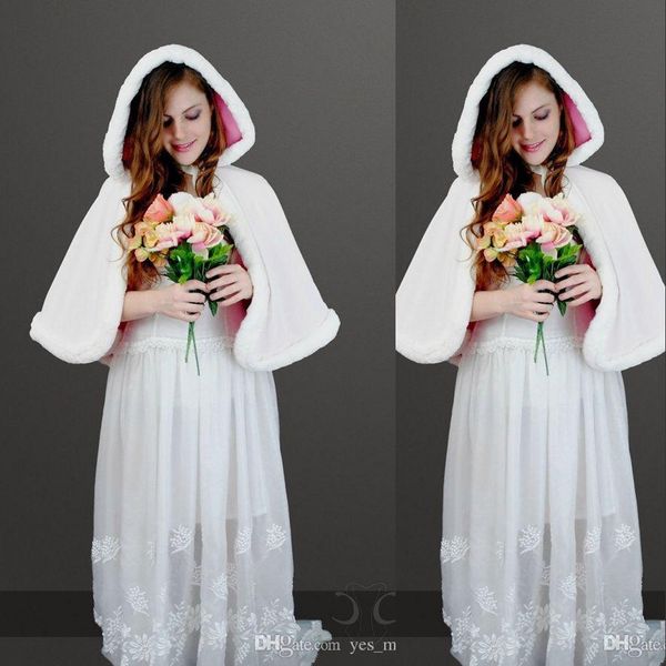 new romantic for winter in stock hooded white ivory faux fur jacket wedding bridal wraps warmer short women shawl capes custom made
new romantic for winter in stock hooded white ivory faux fur jacket wedding bridal wraps warmer short women shawl capes custom made